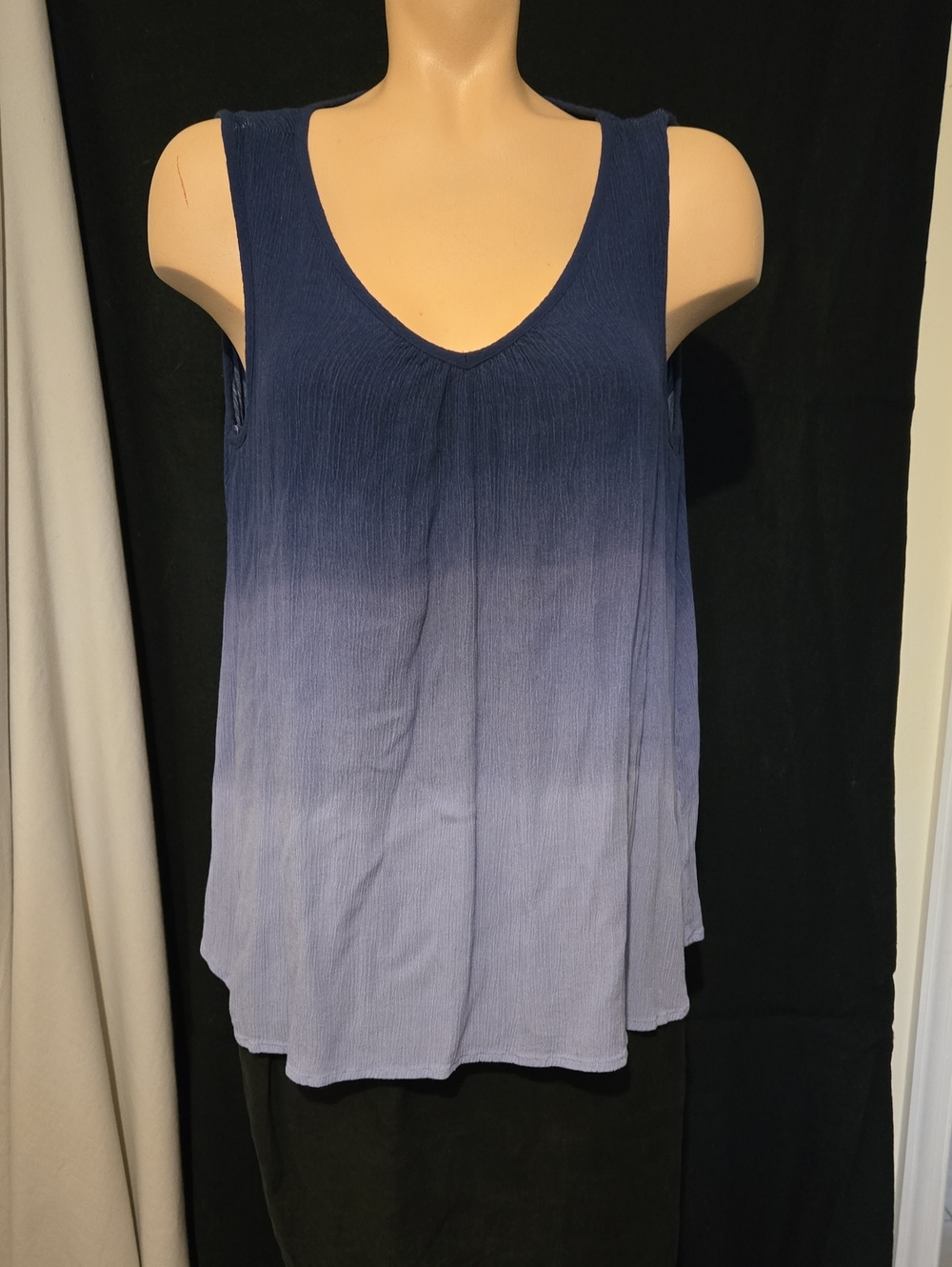 Sonoma Textured Navy Ombre`tank Top